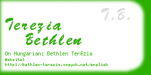 terezia bethlen business card